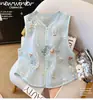 Nova Jaqueta Colete Bordada Estilo Chinês Feminino Verão 2026 Novo Estilo Estilo Nacional Nobre Capa de Organza Top A12797