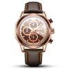 Reloj de Pulsera para Hombre Megir de Ultramar Multifuncional Impermeable Luminoso Reloj de Cuero de Cuarzo 2071