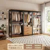 Armario de estilo abierto para dormitorio, armario metálico tipo vestidor para uso doméstico, perchero para colgar ropa, perchero de dormitorio