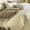 Conjunto de cama de quatro peças 100% algodão, algodão lavado, respirável, confortável, inspirado em dopamina, design vibrante color-block, disponível para dropshipping