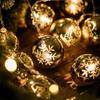 Fio de luz pentagrama estrela floco de neve LED galvanizado Amazon transfronteiriço decoração de atmosfera bola de céu de Natal luz piscante luz colorida