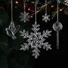Colgante Transparente Tipo Cristal de Copo de Nieve Colibrí Encanto Decoración de Árbol de Navidad Accesorios Fiesta Ventana