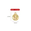 Qk085 Venda Quente 10 Dourado Fosco Pequeno Redondo Sorte Dupla Felicidade Sorte e Longevidade Pulseira Tags DIY Acessórios de Joias Liga de Zinco