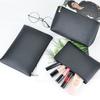 Bolsa de Armazenamento Portátil Multicor em Estoque Couro PU Bolsa Simples de Armazenamento Mini Bolsa de Maquiagem Portátil Porta-Moedas de Viagem Porta-Cartões