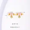 Acessórios DIY Cor Forte e Duradoura Dourado Areia com Diamantes, Abóbora Romã, Pingente de Colar Dourado Diário, Pulseira, Contas Espaçadoras