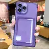 Funda de teléfono con soporte para tarjeta líquida push-pull resistente a caídas en las cuatro esquinas para Xiaomi 14PRO soporte para tarjeta 14 para NOTE 13PRO