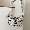 Bolso de axila de lona estilo Harajuku japonés, vaca, para mujer, 2020, moda coreana, lindo, para estudiante, de hombro cruzado