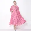 Foto Real del Nuevo Vestido Estampado de Primavera con Pedrería y Diseño Elegante