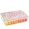 Conjunto de Caixa de Armazenamento de Miçangas Frascos Pequenos Transparentes Divididos Partículas Coloridas Caixa de Armazenamento de Ferramentas para Miçangas de Grande Capacidade Atacado