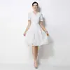 Comercio exterior transfronterizo TK vestido de encaje con bordado francés para mujer, nuevo estilo de verano, vestido elegante y de alta gama