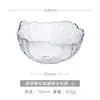 Tigela de vidro com borda dourada criativa japonesa irregular para salada de frutas padrão martelado resistente ao calor para micro-ondas louça para lavar chá transfronteiriça