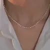 Collar de Cadena de Labios de Plata de Ley s925 para Mujer Estilo Simple de Alta Gama Estilo Blogger Mismo Estilo Versátil Se Puede Usar en Capas Cadena para Clavícula