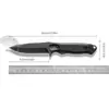 Cuchillo Recto de Autodefensa con Quilla Integrada Transfronterizo Cuchillo de Exterior Camping Cuchillo Portátil para Cortar Cuerda Cuchillo para Carne y Fruta de Barbacoa para el Hogar