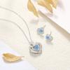 Aretes Originales de Plata Pura 999 con Forma de Corazón de Una Flecha para Mujer Verano Diseño de Alta Gama Aretes de Circonita Corazón Estilo K Estilo Ins