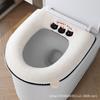 Capa de Assento Sanitário Impermeável de Luxo Leve com Alça para Uso Doméstico, Capa de Vaso Sanitário com Zíper Espessada, Almofada de Assento Sanitário Quente Impermeável e Espessada