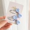Accesorios para el Cabello con Lazo Floral Estilo Coreano para Niños Pinza para el Pelo de Bebé con Lazo Lindo Pinza Rota de Tela Pinza para el Borde del Flequillo