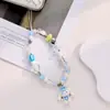 Pulsera de Cuentas de Hello Kitty Linda de Dibujos Animados Adecuada para Fundas de Teléfono Móvil, Correa Versátil de Celebridad de Internet para Mujer Estilo Corto