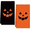 Suministro transfronterizo de toallas de Halloween de microfibra ultrafina, paños de cocina absorbentes y toallas de mano con estampado de calabaza de Acción de Gracias