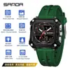 El Nuevo Reloj Electrónico de Sanda es un Éxito Transfronterizo, Reloj Estudiante Multifuncional Resistente al Agua, Reloj Deportivo Transparente Cuadrado Resistente al Agua para Hombres y Mujeres