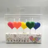 Nova vela de coração branca e prateada de feliz aniversário para bolo, inserção de decoração para festa de aniversário, acessório de decoração de confeitaria