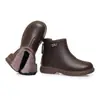 Zapatos cortos de cuero para madre con forro polar cálido, venta al por menor, un par, zapatos de algodón suave de suela gruesa, botines cortos de suela blanda, otoño e invierno, personas de mediana edad y ancianos