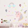 Shangyi S24010 Pegatinas de Pared de Unicornio de Dibujos Animados Autoadhesivas Removibles Pegatinas Decorativas de Pared para Fondo de Dormitorio Venta al por Mayor Transfronteriza