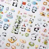 Adesivos fofos de panda para scrapbooks DIY de crianças, adesivos à prova d'água em PET, decoração guka, adesivos para copos de água e telefone, prêmios