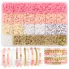 Kit de fabricação de pulseiras de argila de 24 grades transfronteiriças europeias e americanas Kit de fabricação de pulseiras de contas coloridas de 3 mm e 23 cores Kit de joias faça você mesmo