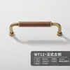 Alça de latão Novo estilo antigo chinês porta de armário guarda-roupa sapateira móveis estilo minimalista francês nogueira alça longa