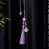 Colgante de borla de campana de cobre Nudo auspicioso Hilo fino Colgante de coche Decoración de interior para el hogar Espada de cortina Accesorio de estilo antiguo