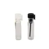 Fabricantes fornecem frascos cosméticos de 0,5 ml, perfume, frascos de teste, frascos de teste, frascos de vidro, tampas plásticas de 1 2 3 ml