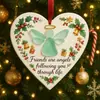 Decoración de Amistad con Forma de Corazón para Nuevo Producto Transfronterizo Colgante Acrílico Plano 2D Regalo de Navidad Colgante para Árbol de Navidad