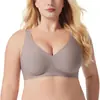 Ropa interior sin costuras de gran tamaño, suave y transfronteriza, con soporte suave de gelatina, anti-caída, cómoda, transpirable, sujetador sin varillas