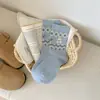 Calcetines Retro Estilo Fair Isle para Mujer Otoño 2025 Nuevos Dibujos Animados Oso Lindo Calcetines de Media Pantorrilla de Moda y Más Fáciles de Combinar con Medias