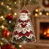 Novo Enfeite de Natal com Borda Acrílica Homem de Gengibre Decoração de Árvore de Natal Enfeite Pendurado Artesanato de Natal