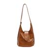 Bolso de Hombro Tipo Cubo a la Moda con Lazo para Mujer 2024 Elegante Combinable Bolso de Hombro Tipo Cubo Texturizado Nicho Moda Bolso de Viaje Moderno
