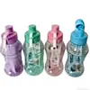 Vaso con Popote para Niños, Estudiantes y Adultos, Vaso de Agua con Temática Espacial, Compacto, Sencillo, Portátil, Vaso de Plástico para Uso Doméstico para Beber Directamente