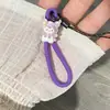 Cordão Curto para Celular com Design Criativo de Desenho Animado Fofo, Chaveiro de Pen Drive USB, Alça Anti-Perda para Celular, Alça de Anel para Dedo