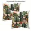 Funda de cojín con flor bordada temu serie flor de primavera funda de almohada para sofá hogar dormitorio