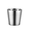 Taza de agua de doble capa de acero inoxidable 304, con boca de cerveza dorada, de una sola capa, para jardín de infantes, restaurante, estilo coreano