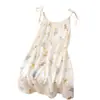 Pijama de Gaze de Algodão Puro para Meninas Verão 2026 Gaze de Algodão Dupla Camisola Feminina Camisola para Dormir Roupas de Casa Femininas Comércio Exterior
