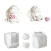 Molde de Silicona Conejo Rosa para Decoración de Pasteles de Mousse DIY, Decoración de Muebles, Molde para Velas de Aromaterapia