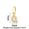 Nuevo Colgante de Acero Inoxidable Letra Zirconia Venta Caliente Accesorios para Collares Pendientes DIY 26 Dijes de Letras Inglesas A-Z