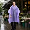 Capa impermeable 3 en 1 de PEVA, toldo exterior multifuncional, poncho ligero para senderismo para escalada al aire libre, transfronterizo
