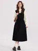 Vestido de Maternidad Jingqi Otoño y Primavera 2026 Nuevo Talla Grande Conjunto de Atuendo de Lujo Falso de Dos Piezas para Mamás Embarazadas