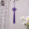 Pequeño Colgante de Borla de Nudo Chino Mini Abanico Clásico de 6 Paneles Estilo Antiguo Marcapáginas Colgante DIY Regalo de Ultramar Venta al por Mayor