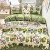 Conjunto de Quatro Peças Espessado para Lixar Classe A Lençol de Cama Algodão Lavado Pequeno Fresco Capa de Edredom Fronha Cobertura de Três Peças para Dormitório de Estudante Ins