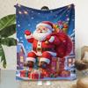 Manta de Franela Exclusiva Transfronteriza Manta Impresa Digitalmente en 3D Manta para Sofá Manta Cuadrada de Navidad Se Puede Personalizar con Fotos y Se Puede Iniciar con un Clic