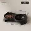 Conjunto Tigela para Comida e Água para Gato de Estimação Elevada Anti-Respingos Tigela de Alimentação para Animais de Estimação para Gatos e Cães