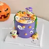 Decoração de Bolo Engraçada para Halloween 2025 Plug-in Chapéu de Mago Caveira Abóbora Urso Enfeites para Festa de Feriado